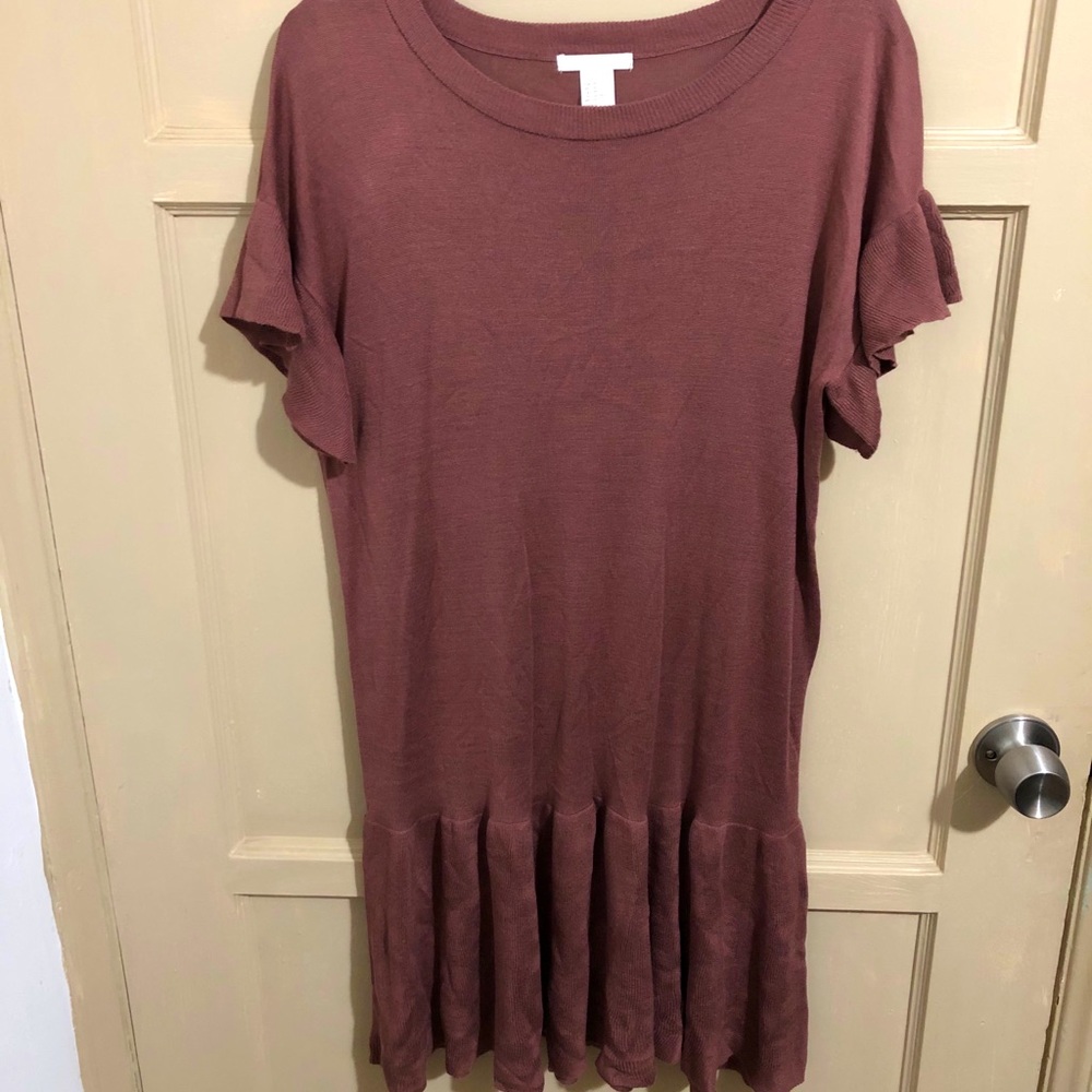 H&M knit dress in mauve
